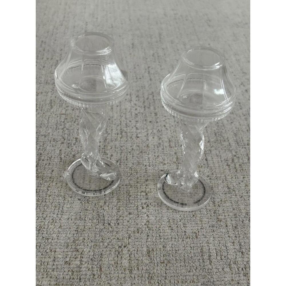 A Christmas Story Leg Lamp Mini Display Stands – Clear Acrylic Bases – Set of‎ 2